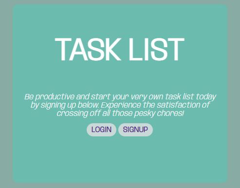 a snapshot of the Task List App login page